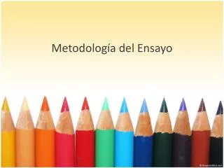 metodolog a del ensayo