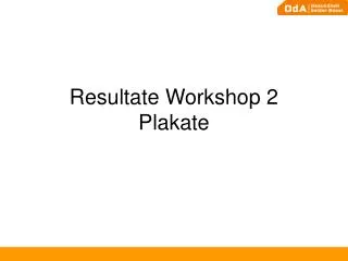 resultate workshop 2 plakate