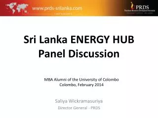 Sri Lanka ENERGY HUB Panel Discussion