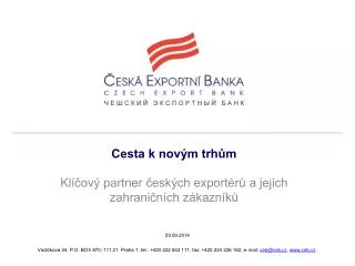 cesta k nov m trh m