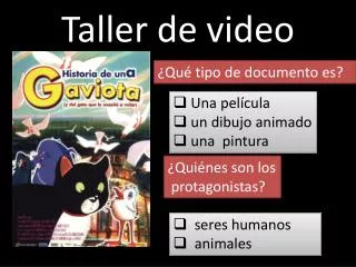 taller de video