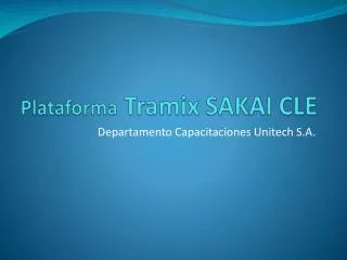 plataforma tramix sakai cle