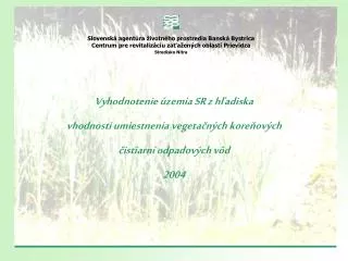 Slovenská agentúra životného prostredia Banská Bystrica