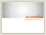 La oración - slide 1