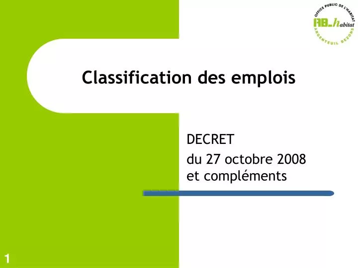 classification des emplois