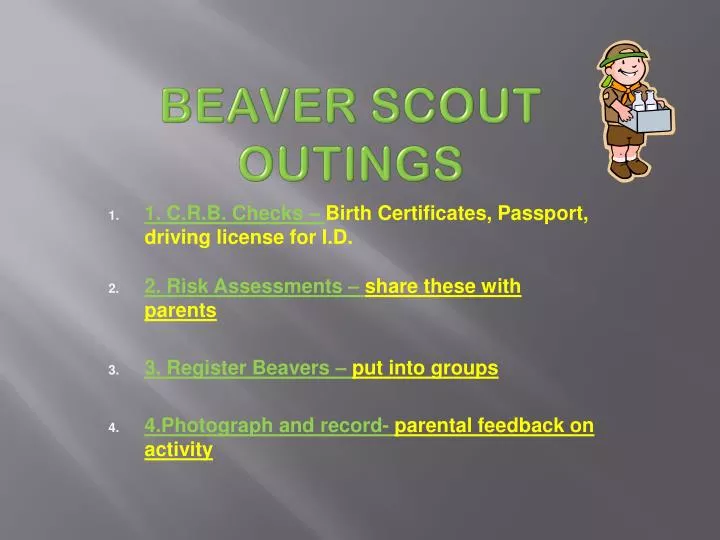 beaver scout outings