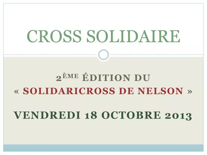 cross solidaire