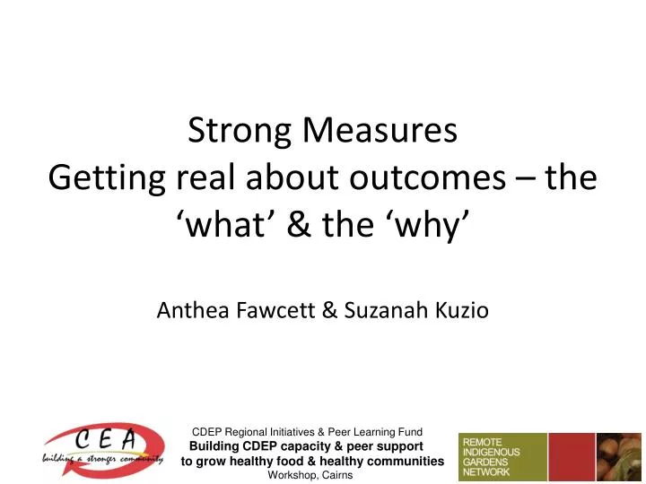strong measures getting real about outcomes the what the why anthea fawcett suzanah kuzio