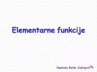 elementarne funkcije