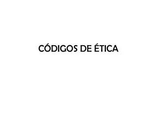 c digos de tica