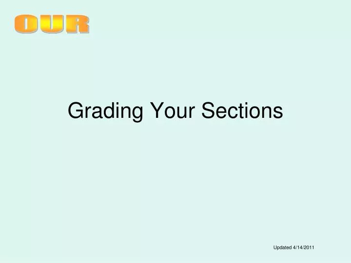 grading your sections