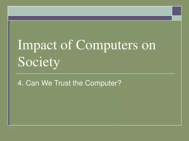 impact of computers on society