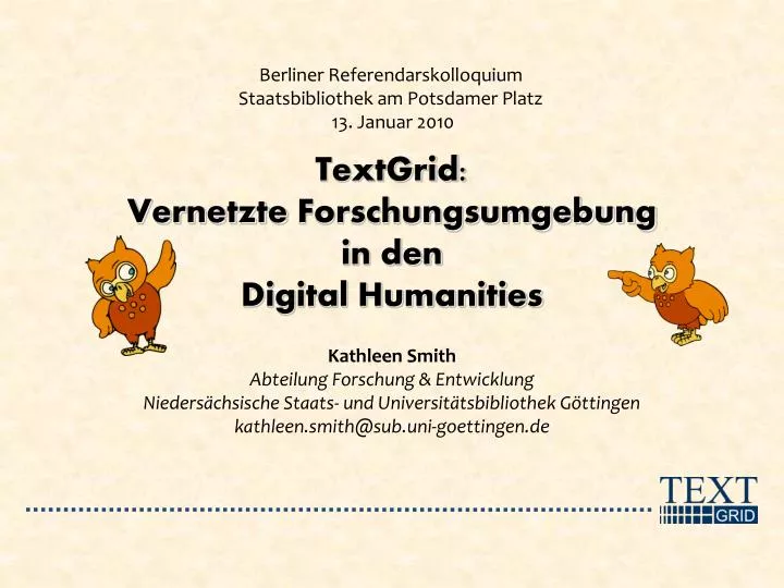 textgrid vernetzte forschungsumgebung in den digital humanities