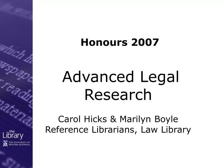 advanced legal research carol hicks marilyn boyle reference librarians law library