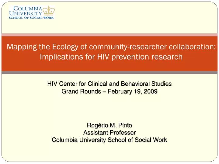 mapping the ecology of community researcher collaboration implications for hiv prevention research