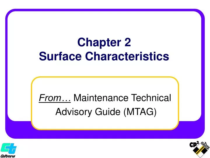 chapter 2 surface characteristics
