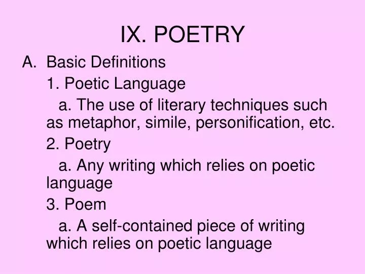 ix poetry