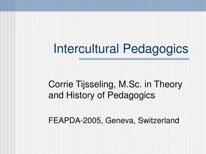 intercultural pedagogics