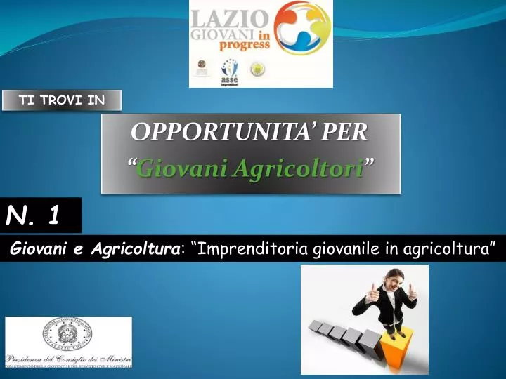opportunita per giovani agricoltori