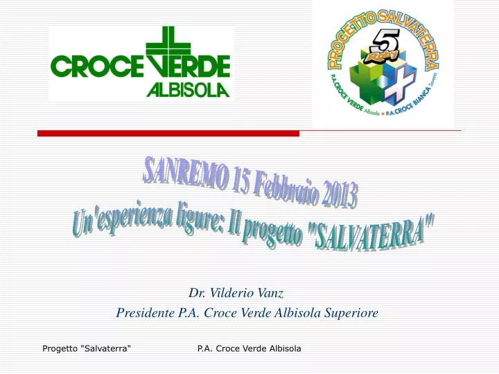 dr vilderio vanz presidente p a croce verde albisola superiore