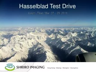 Hasselblad Test Drive