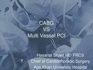 CABG VS Multi Vessel PCI