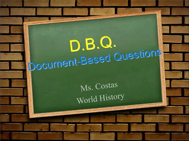 d b q document based questions