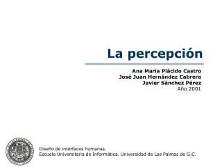 la percepci n