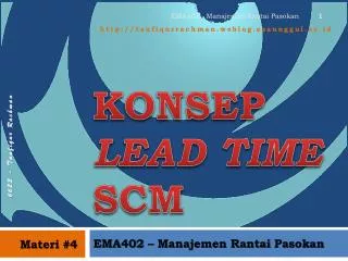 konsep lead time scm
