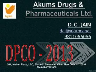 Akums Drugs &amp; Pharmaceuticals Ltd.