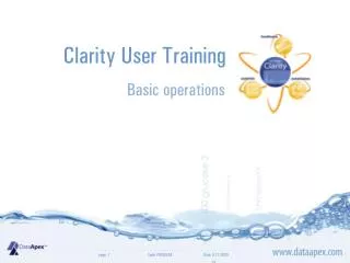 Clarity User Training