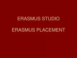 erasmus studio erasmus placement