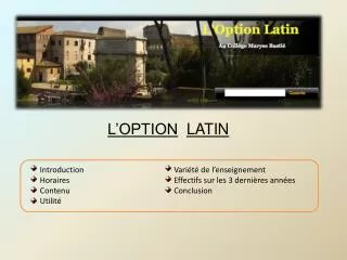 l option latin