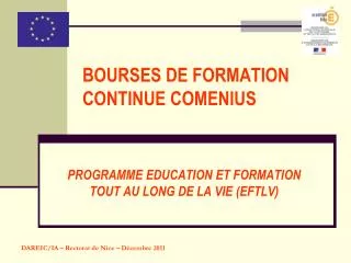 bourses de formation continue comenius