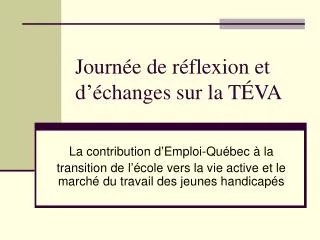 journ e de r flexion et d changes sur la t va