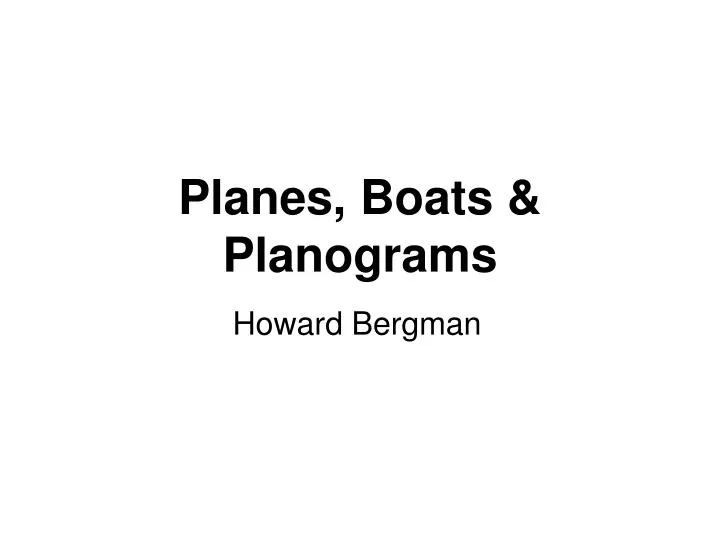 planes boats planograms