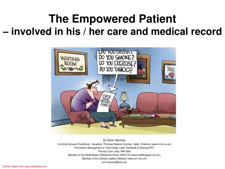 the empowered patient involved in his her care and medical record