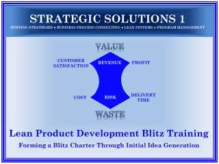 Lean Product Development Blitz Training Forming a Blitz Charter Through Initial Idea Generation