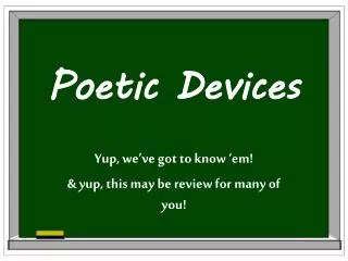 Poetic Devices