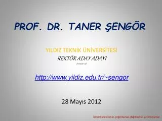 prof dr taner eng r