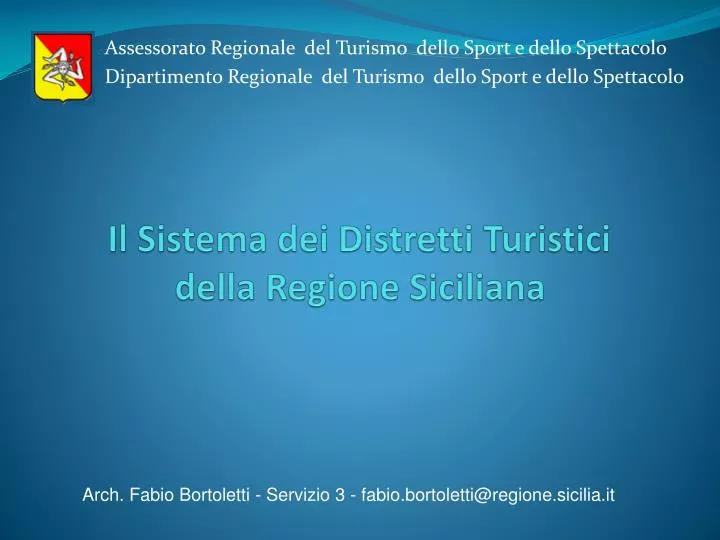 il sistema dei distretti turistici della regione siciliana