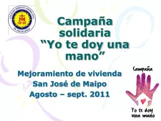 campa a solidaria yo te doy una mano