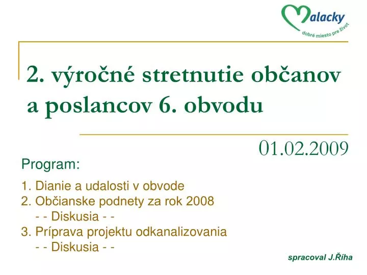 2 v ro n stretnutie ob anov a poslancov 6 obvodu