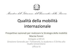 qualit della mobilit internazionale