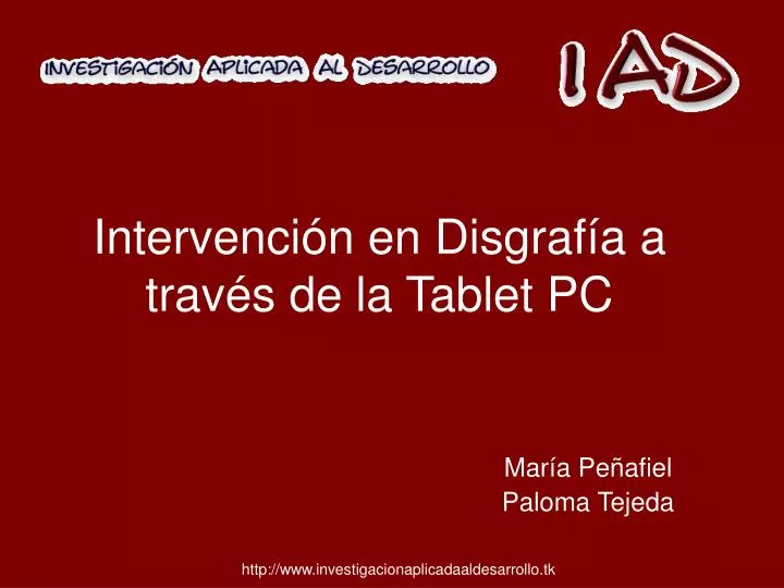 intervenci n en disgraf a a trav s de la tablet pc