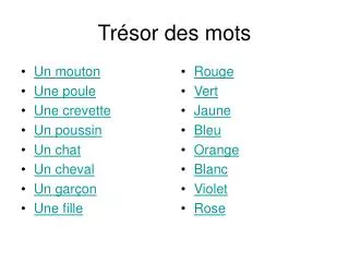 tr sor des mots