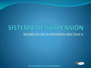 sistema de suspensi n
