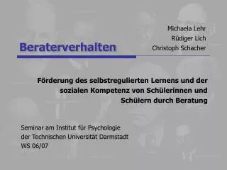 beraterverhalten