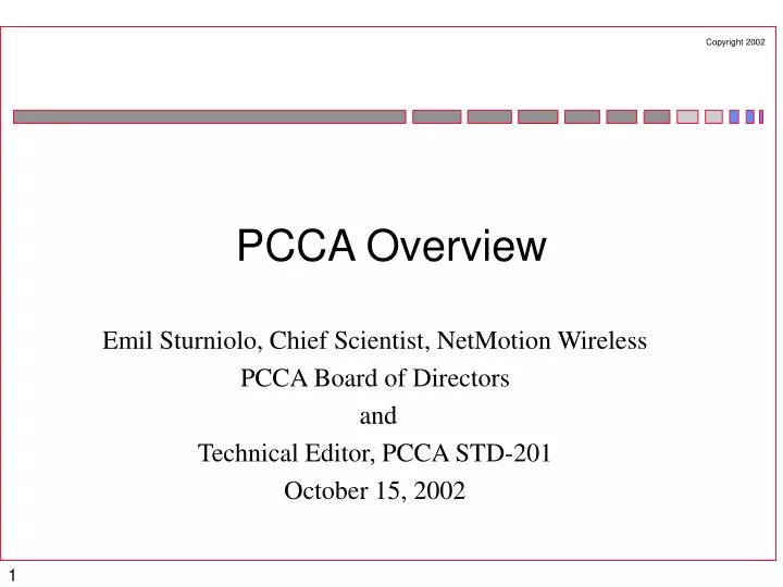 pcca overview