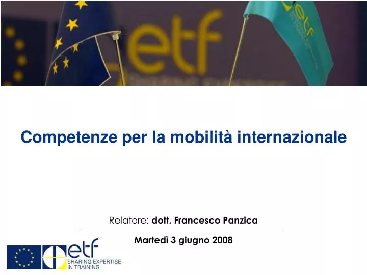 competenze per la mobilit internazionale